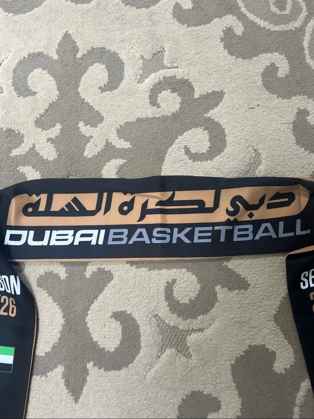 Dubai Basketball Season 25/26 Black & Gold Supporter Scarf Coca Cola Arena New!